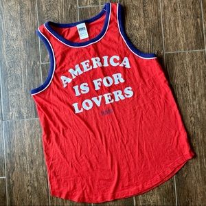 VS Pink ‘America Is For Lovers’ Tank Large